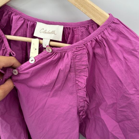 CLEOBELLA NWT Evereve Jess Organic Cotton Blouse in Orchid Purple // S - Picture 4 of 12